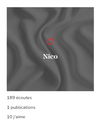 Présentation du créateur d'audios érotiques amateurs Nico